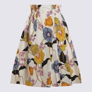 Marni Cotton Floral Midi Skirt NWT Sz 38